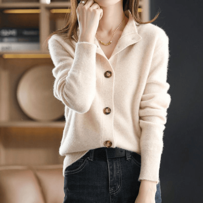 Annie™ | Gilet in Cashmere Lavorato a Maglia 