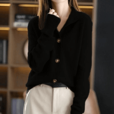 Annie™ | Gilet in Cashmere Lavorato a Maglia 