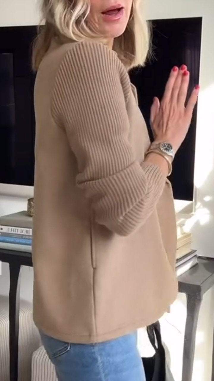 Amelia™ | Blazer Chic con Maniche in Maglia