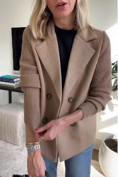 Amelia™ | Blazer Chic con Maniche in Maglia