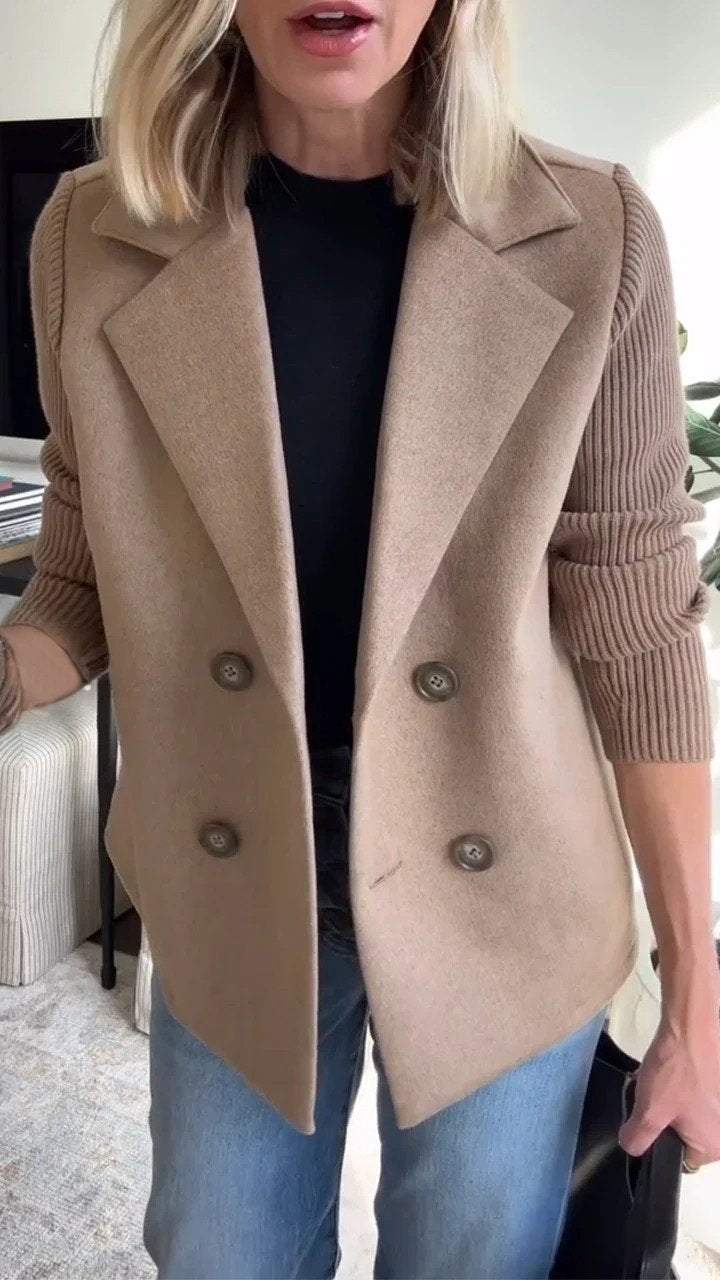 Amelia™ | Blazer Chic con Maniche in Maglia